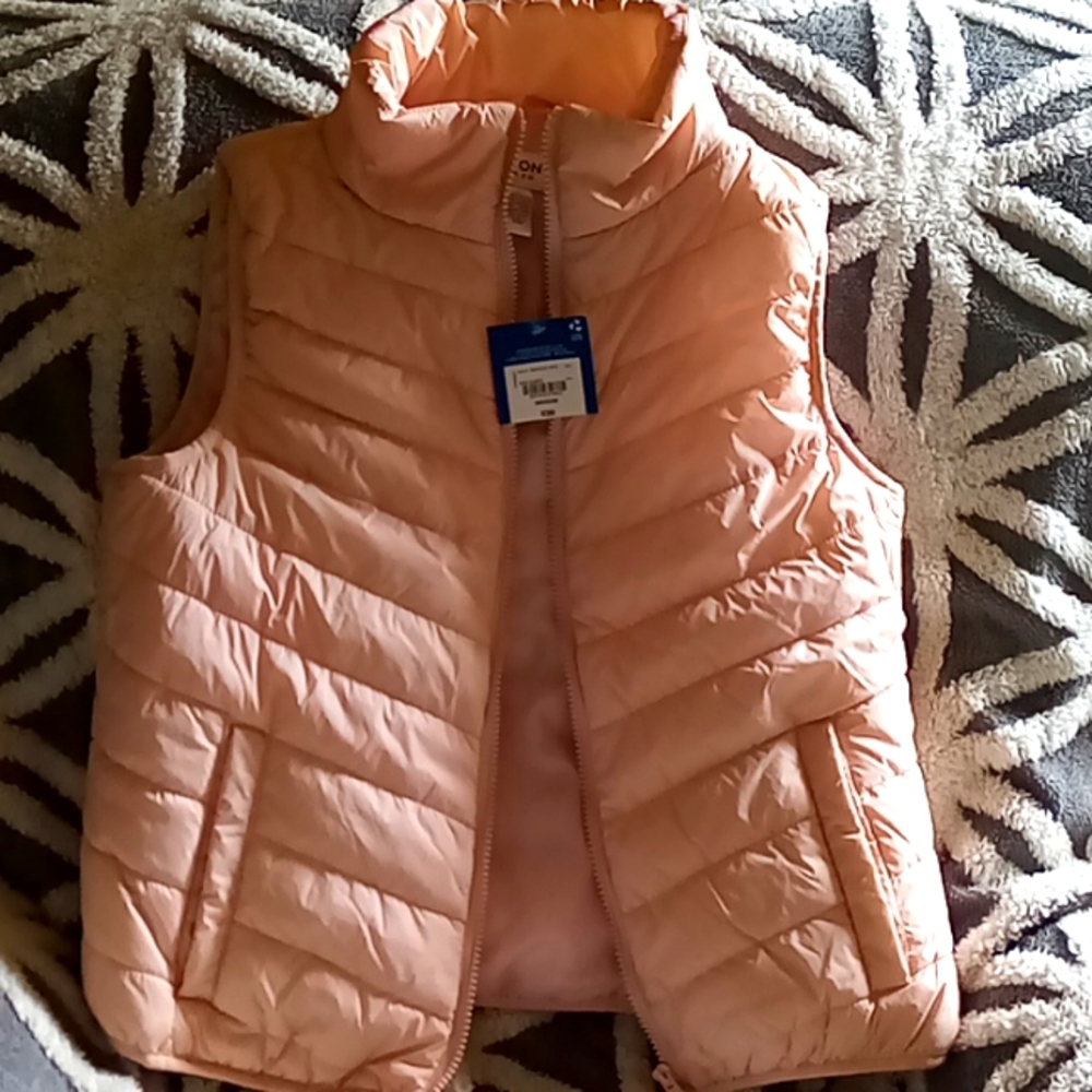New with tag Arizona company light pink puffer vest with pockets